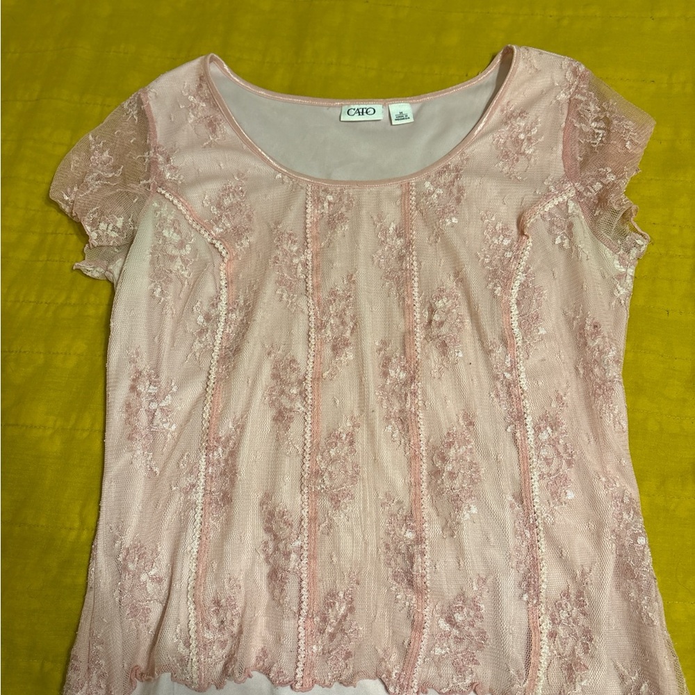Cato Pink Embellished Blouse